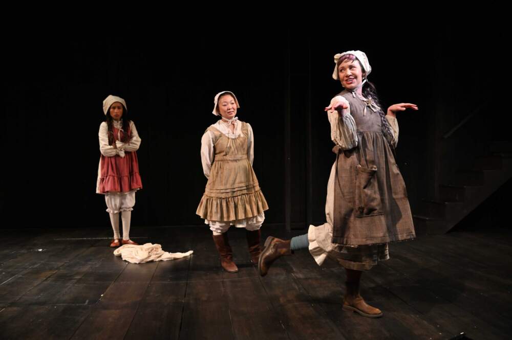 Rebecca-Anne Whittaker, Deanna Myers and Lori Vega in Trinity Rep's &quot;The Good John Proctor.&quot; (Courtesy Mark Turek)