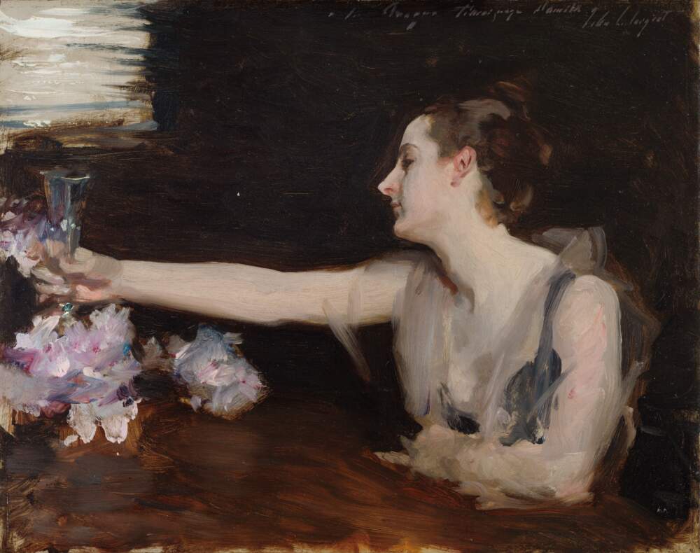 John Singer Sargent, &quot;Madame Gautreau Drinking a Toast,&quot; 1882–1883. (Courtesy Isabella Stewart Gardner Museum, Boston)