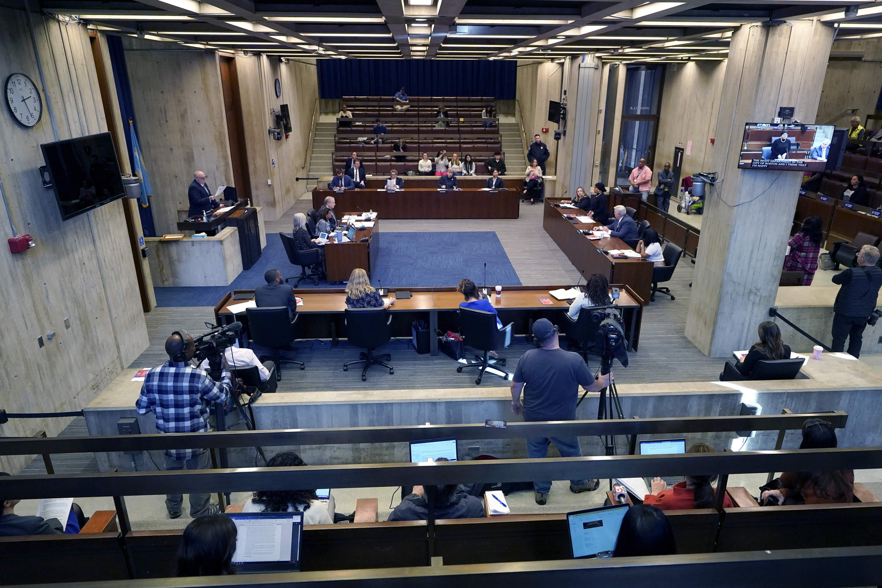 The Boston City Council meets on Oct. 25, 2023. (Steven Senne/AP)