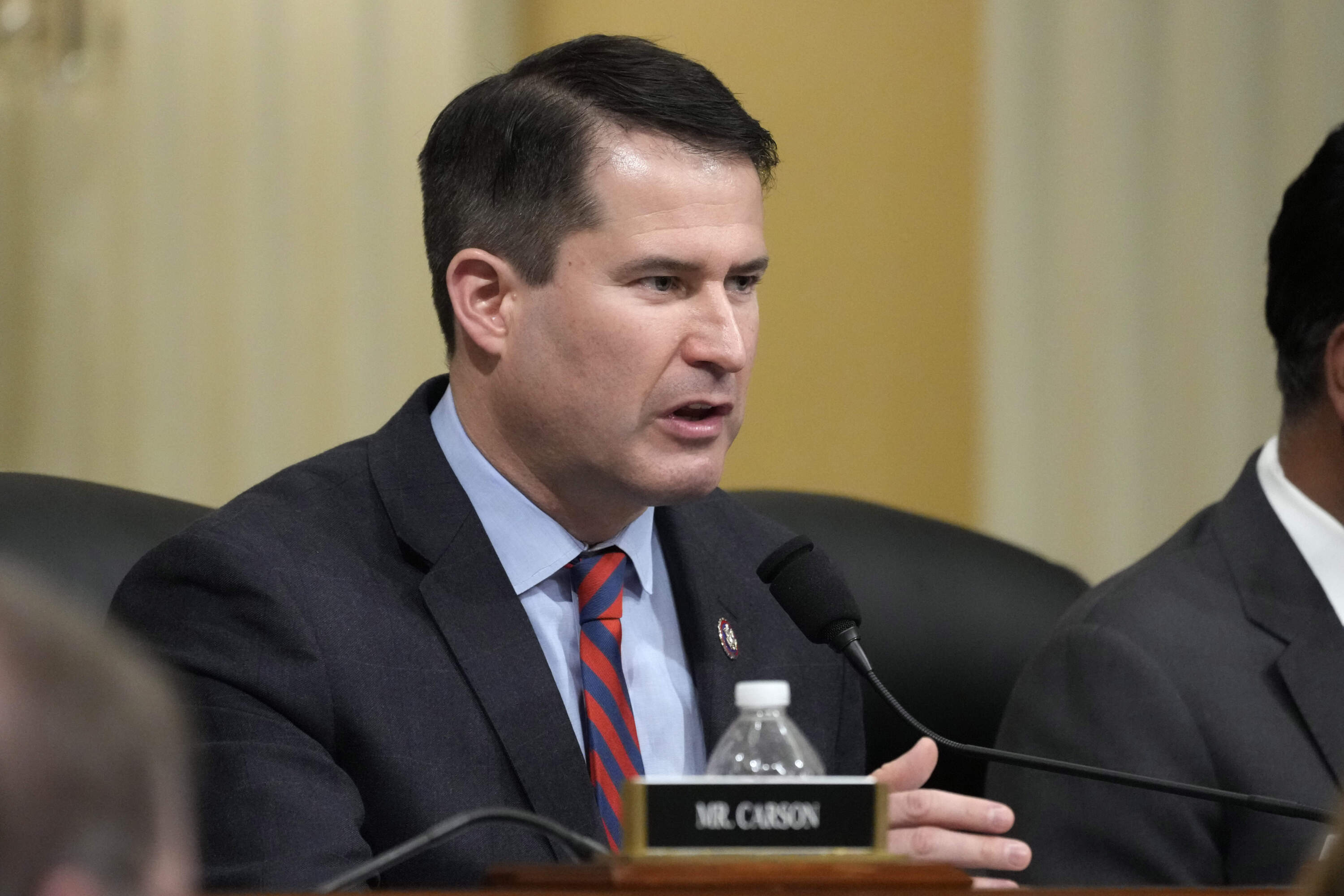 Rep. Seth Moulton speaks on Capitol Hill. (Alex Brandon/AP)