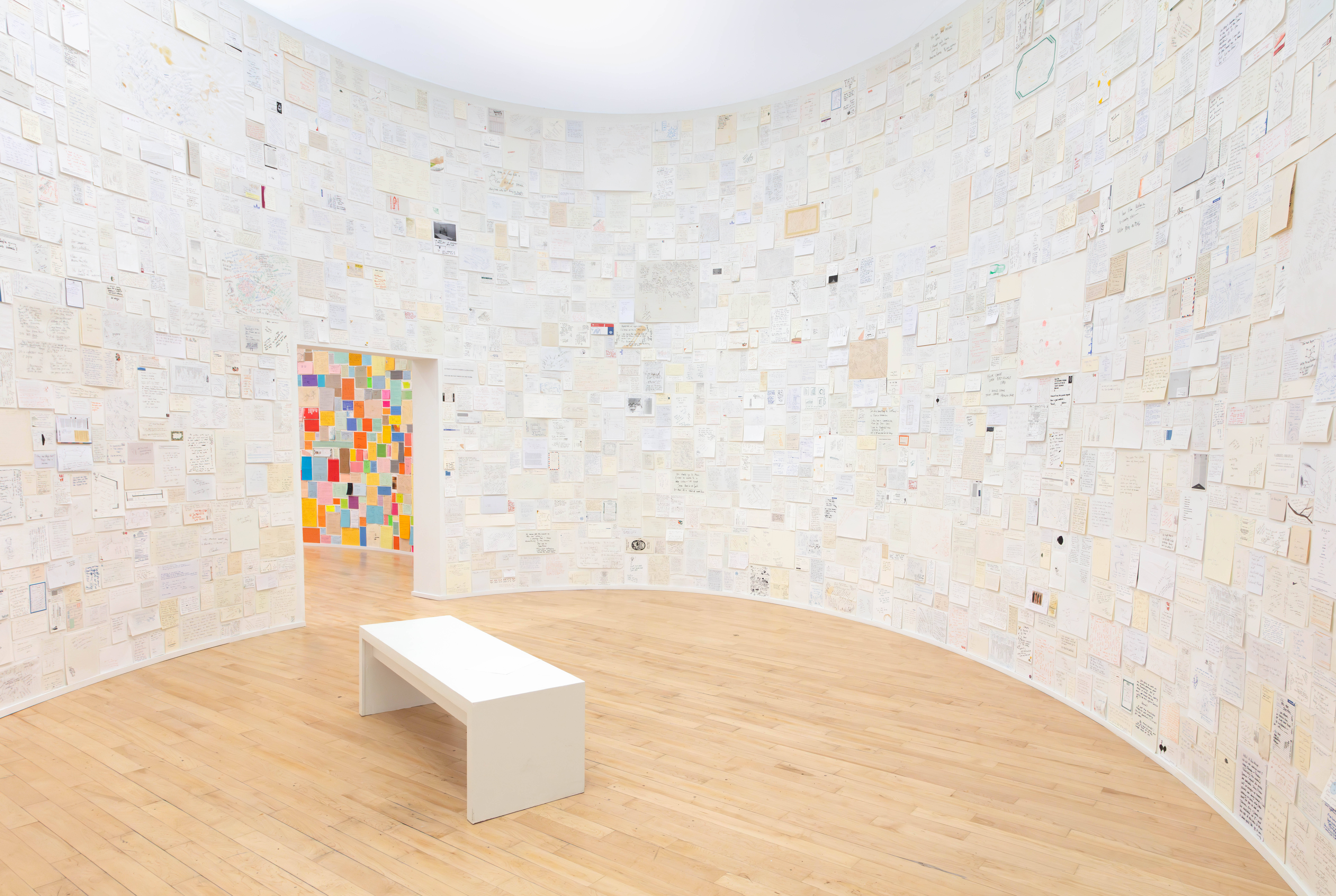 Joseph Grigely, "White Noise (monochrome)," 2000. (Courtesy of the Artist, Krakow Witkin, Boston, MA and Air de Paris, Romainville, France; photo by Jon Verney Photography)