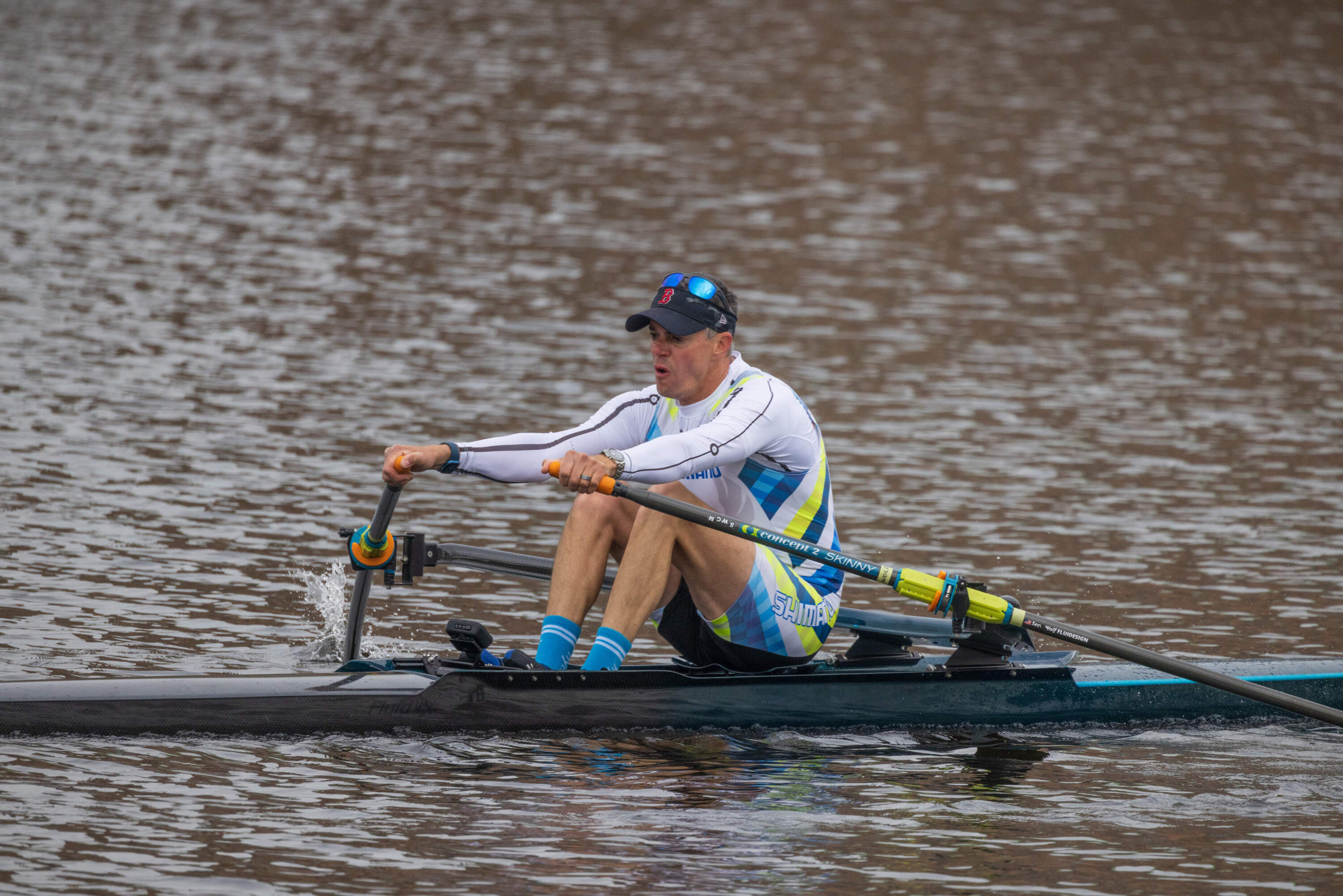 Riverside Boat Club's Sean Wolf on the water. (Igor Belakovskiy/Sculling Fool Photography)