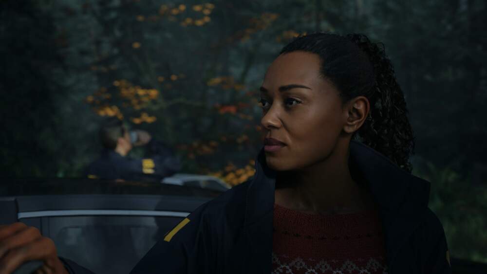 FBI agent Saga Anderson, investigating a ritualistic murder in Washington State. (Courtesy of Remedy Entertainment)