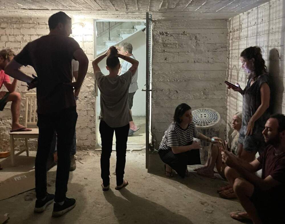 The shelter in Tel Aviv under the apartment building where Andrew Jacobson was staying. (Courtesy of Andrew Jacobson)