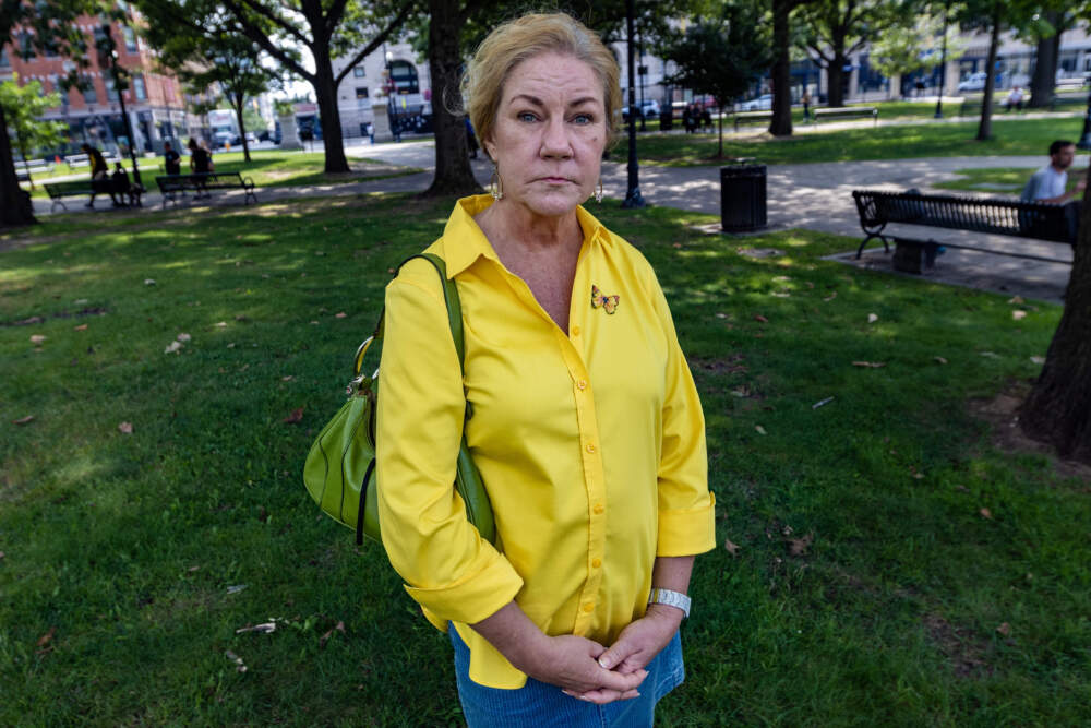 Deb Libby is one of the more than 180,000 people onthe waitlist for state-funded public housing in Massachusetts. She has been on the waitlist for state-funded public housing for over a year. (Jesse Costa/WBUR)