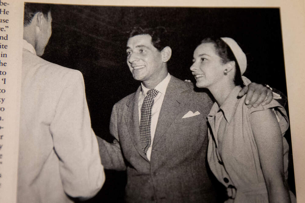 Leonard Bernstein "with his fiancée Felicia, prior to their 1951 marriage" in a photo by Heinz Weissenstein. (Robin Lubbock/WBUR)
