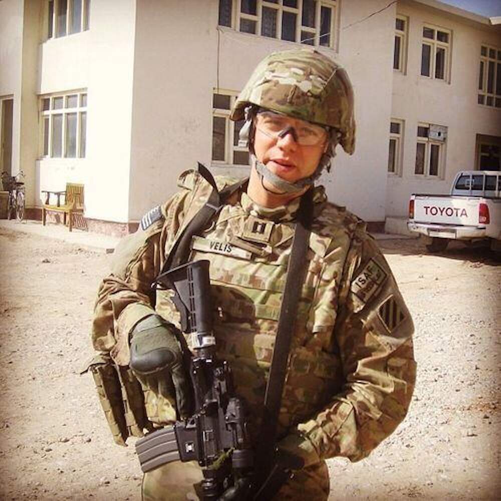 Sen. John Velis in Afghanistan. He served 13 years in the Army, both reserves and active duty, before joining the Massachusetts National Guard in 2023. (Photo courtesy John Velis)