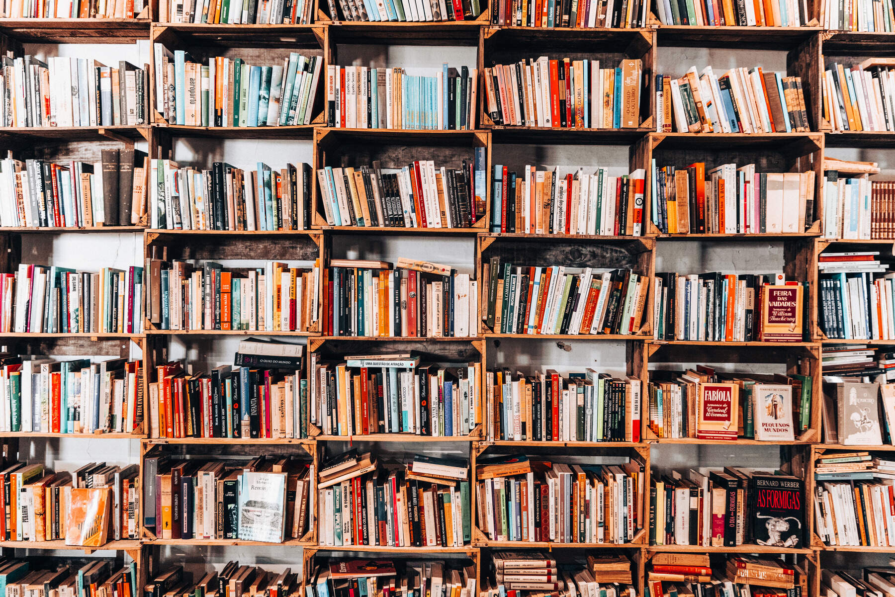 Books on a shelf in a bookstore. (Alexander Spatari/Getty Images)