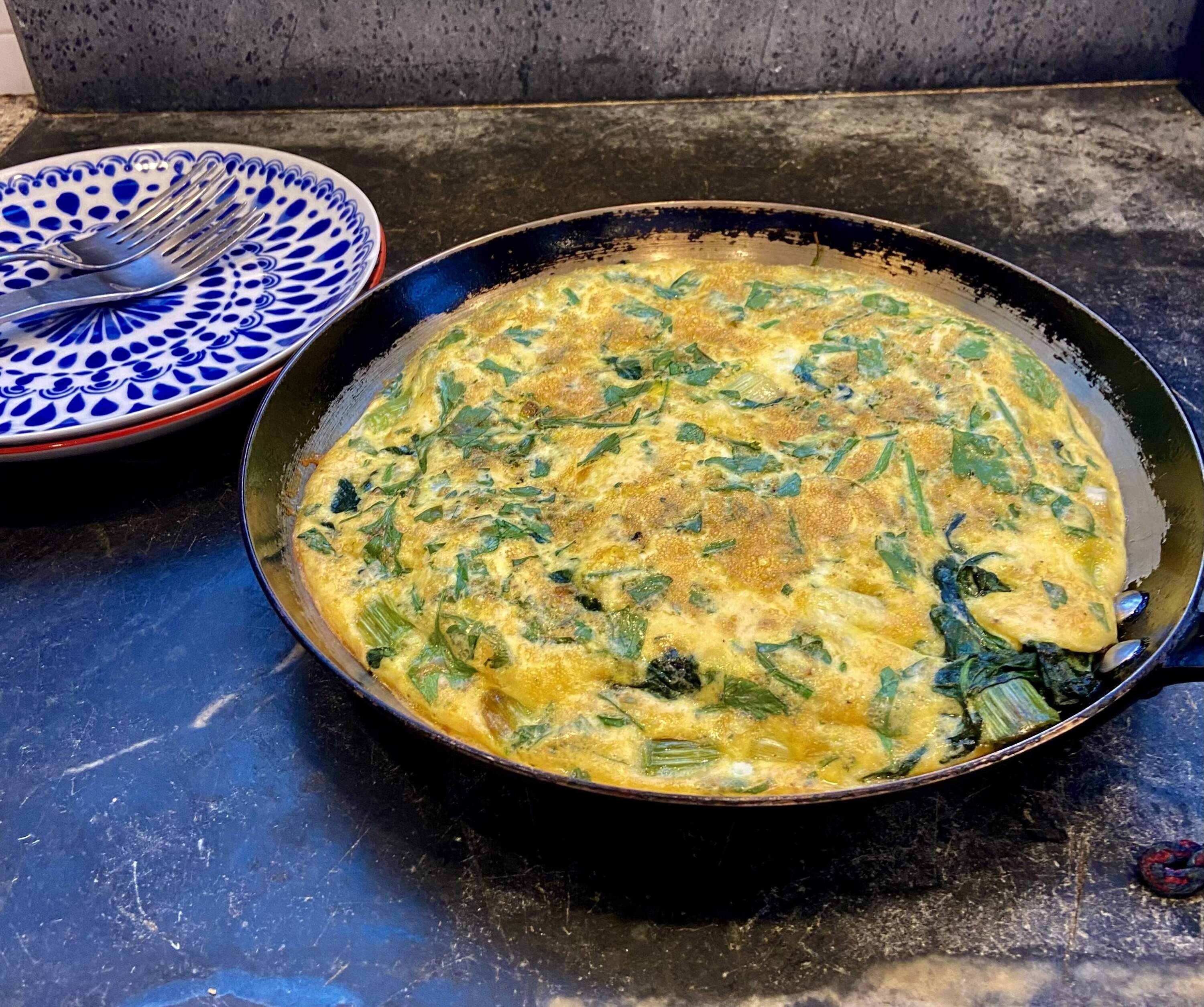 Thanksgiving leftover frittata. (Kathy Gunst/Here & Now)