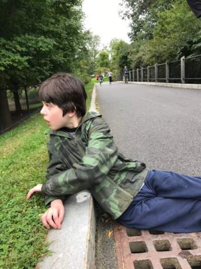 Alysia Abbott's son, Finn, at Fresh Pond Reservoir in Cambridge, Mass. (Courtesy Alysia Abbott)