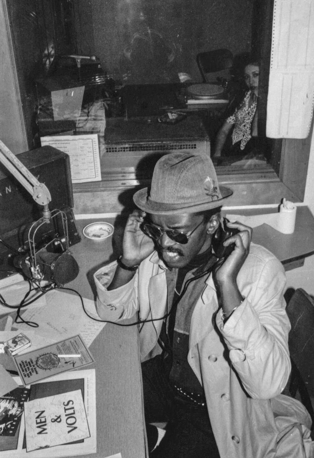 Fab 5 Freddy (Fred Brathwaite) and Lady Pink (Sandra Fabara) at MIT’s WMBR to promote a screening of “Wild Style,” widely considered the first hip-hop film, in 1983. (Justin Freed/Massachusetts Hip-Hop Archive)