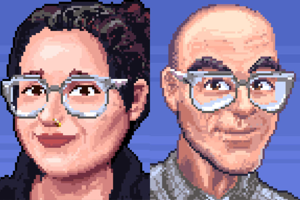 Illustrations of Carmen Maria Machado and J. Robert Lennon. (Courtesy)