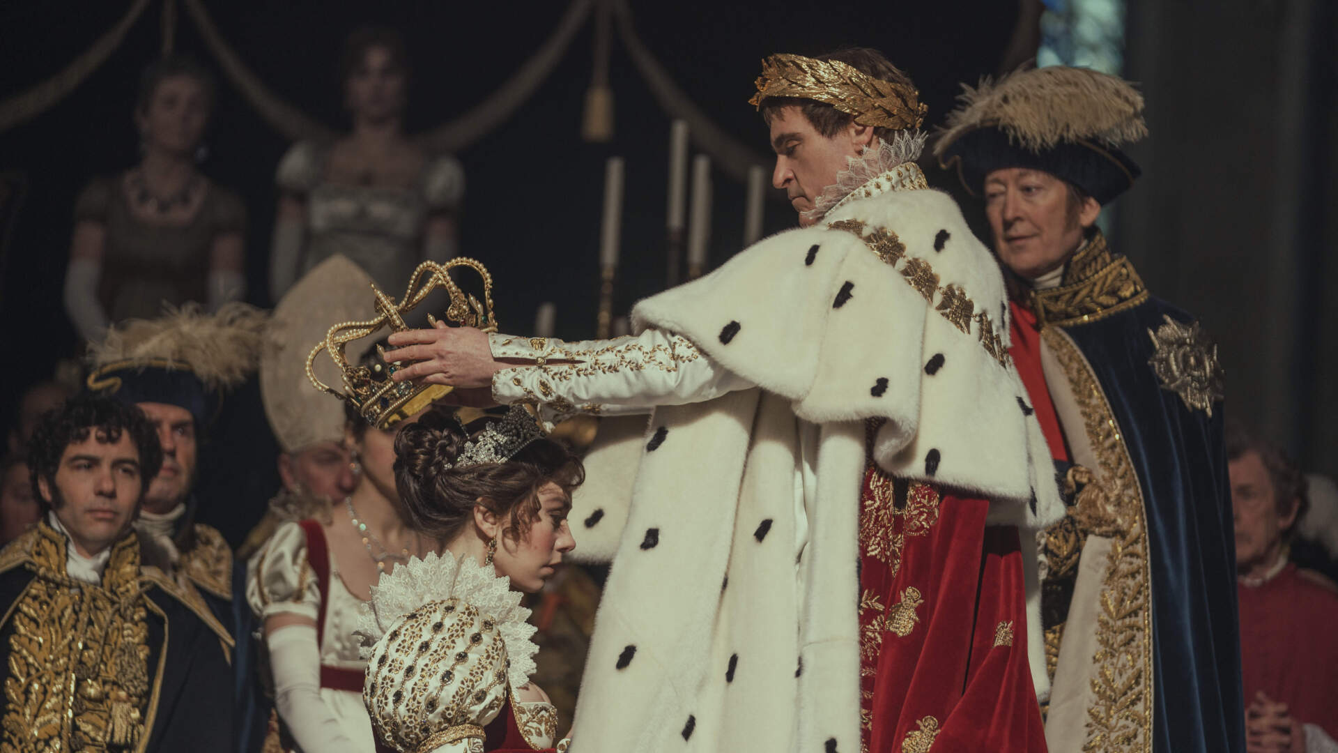 Vanessa Kirby and Joaquin Phoenix in &quot;Napoleon.&quot; (Courtesy Apple TV+)