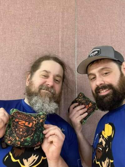 Peyton Brewer-Ross, left, with his older brother Ralph Wellman-Brewer (Courtesy Of Ralph Wellman-Brewer via Maine Public)