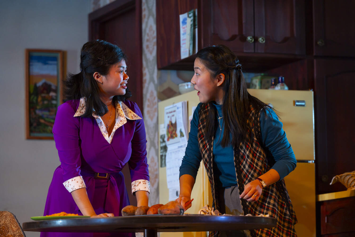 Jenna Agbayani and Judy Song in "The Heart Sellers" at the Huntington Theatre Company. (Courtesy T Charles Erickson)