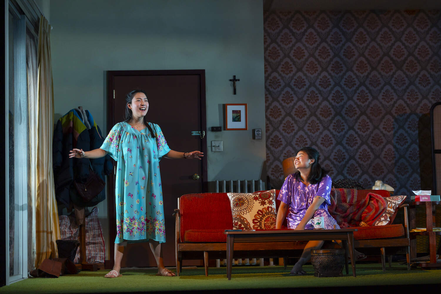 Judy Song and Jenna Agbayani in "THe Heart Sellers" at the Huntington Theatre Company. (Courtesy T Charles Erickson)