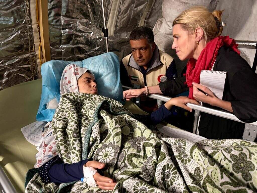 Clarissa Ward was granted rare media access into Gaza. (Courtesy of CNN)