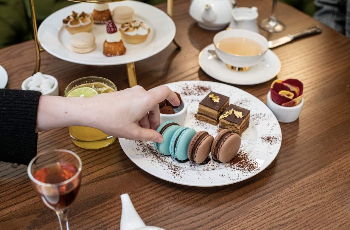 Macarons and tea at Silver Dove Afternoon Tea in Boston. (Photo courtesy of Silver Dove Afternoon Tea)