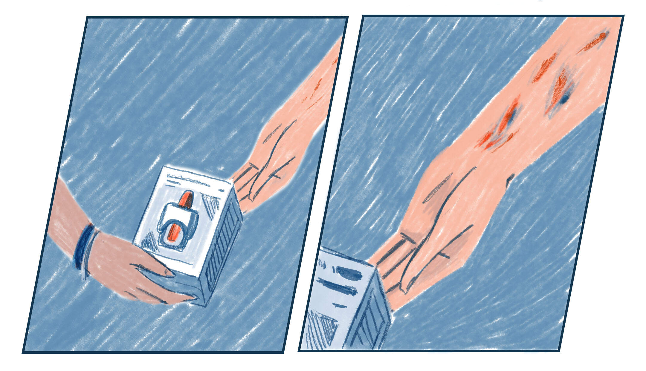 In her first move in her campaign to keep Brooke alive, Renae hands her daughter overdose prevention medication. (LA Johnson/NPR)