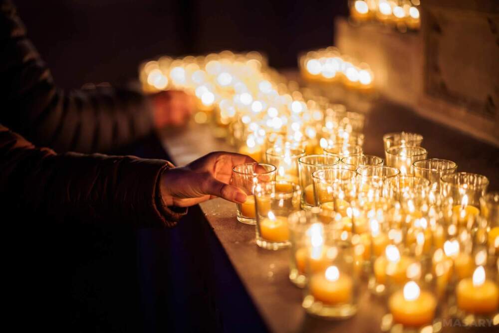 String musicians will play live music in the chapel and visitors are invited to light candles, a decades-long tradition at Mount Auburn. (Courtesy Aram Boghosian)