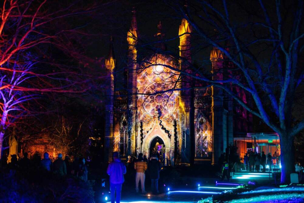 MASARY Studios created the kaleidoscopic animations projected onto Bigelow Chapel that will be accompanied by a soundtrack featuring two newly commissioned pieces of music. (Courtesy Aram Boghosian)