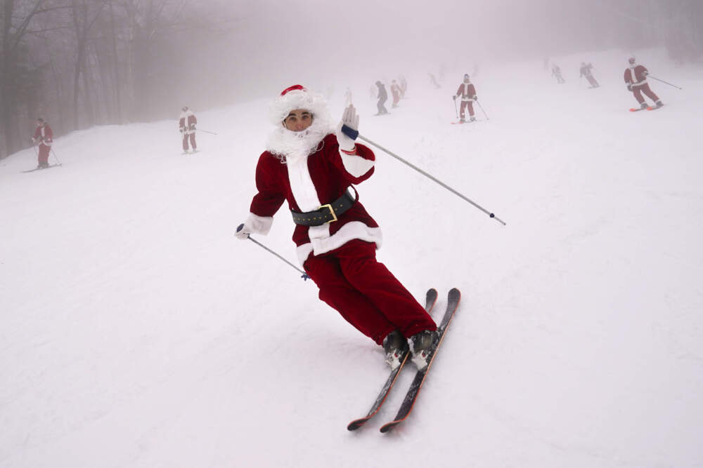 Skiing Santas hit the slopes in Maine | WBUR News