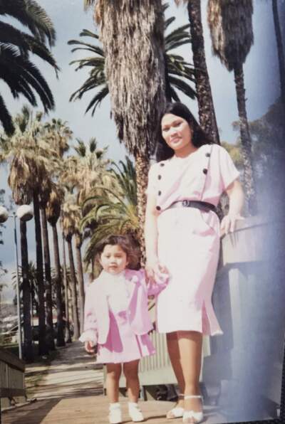 The author and her mother in Los Angeles in 1987. (Courtesy Soreath Hok)
