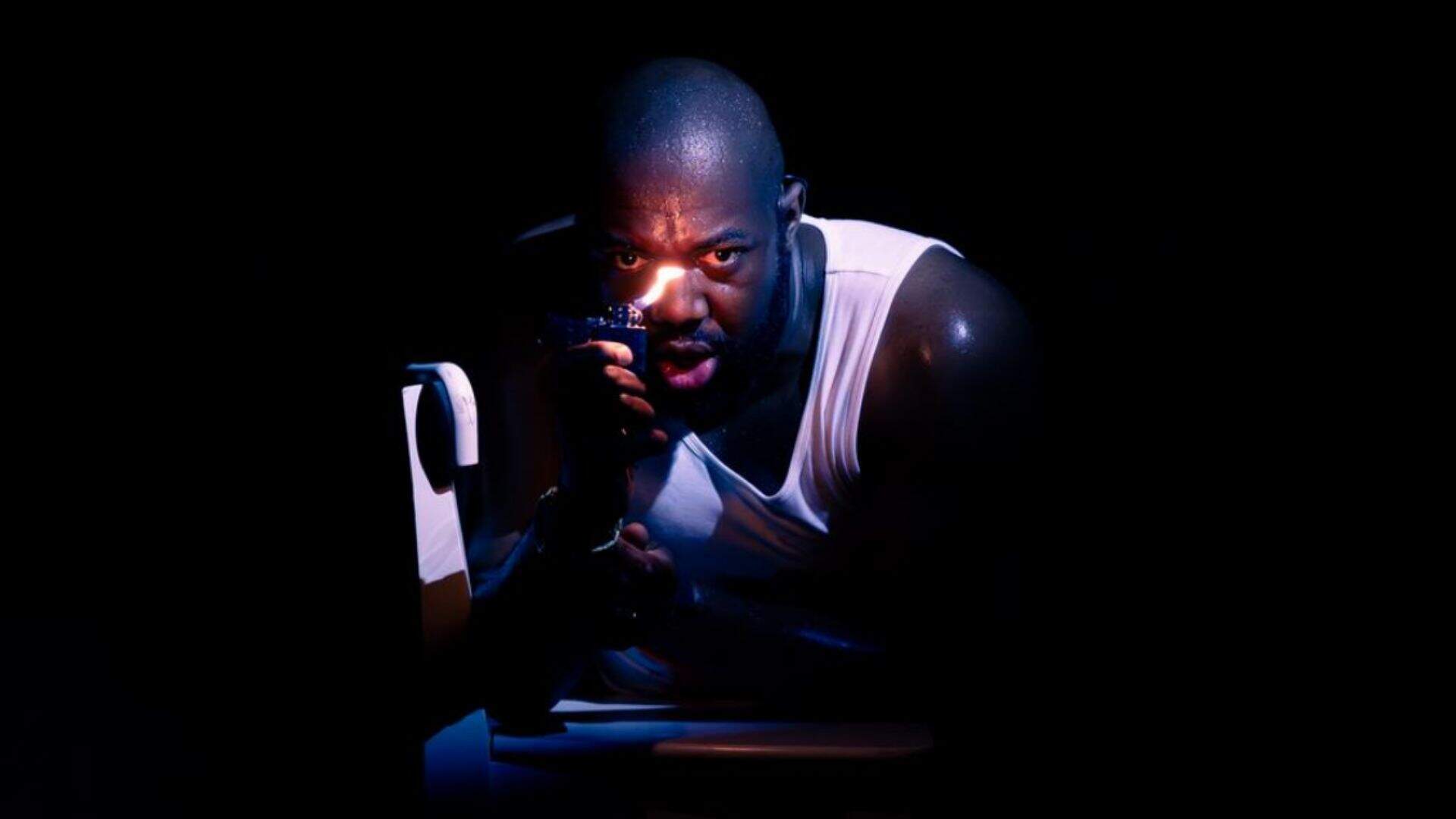 Darrel Bailey in "Yippee Ki Yay"by Richard Marsh, directed by Hal Chambers. (Courtesy Steve Ullathorne)