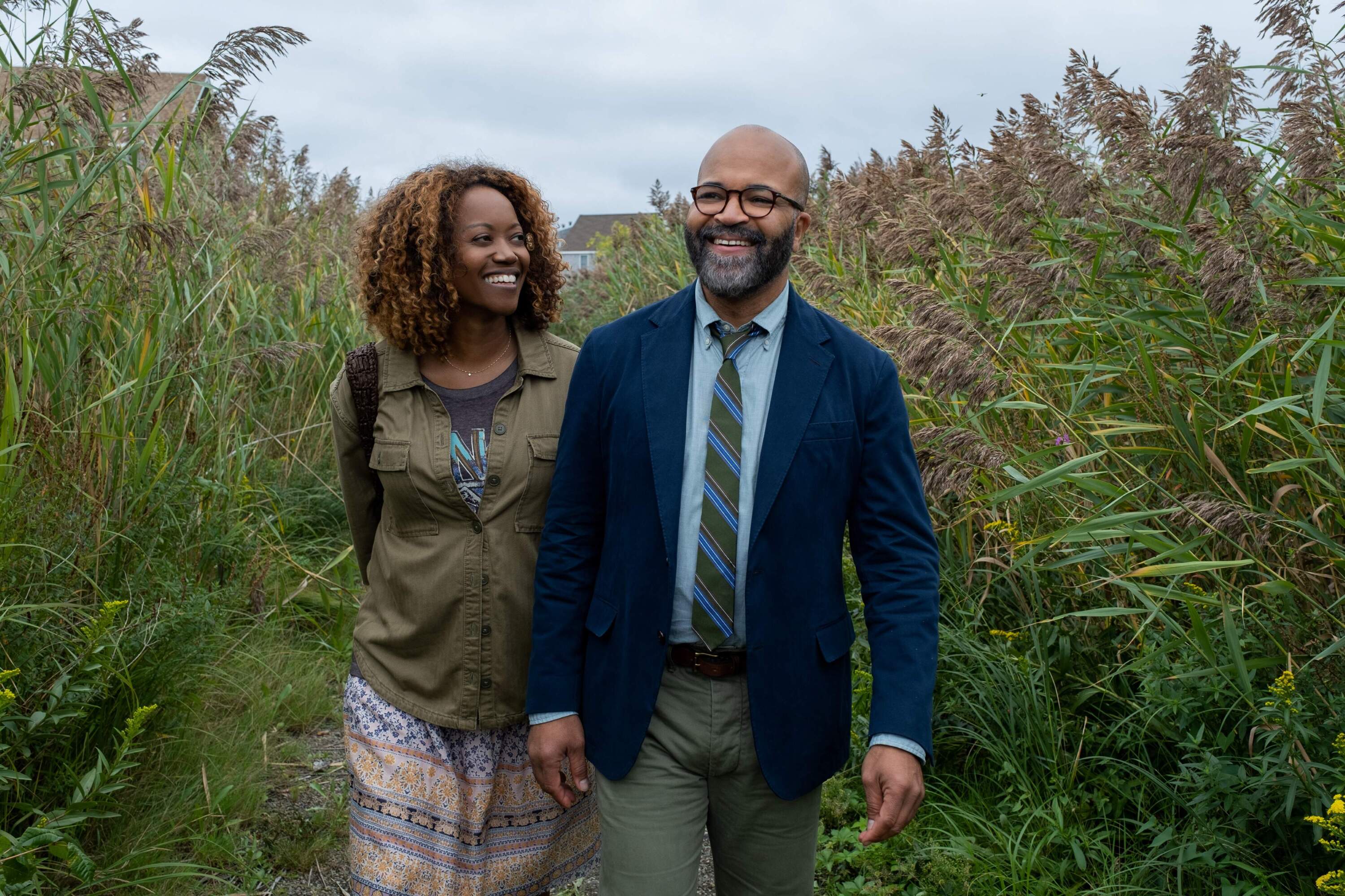 Erika Alexander and Jeffrey Wright in "American Fiction." (Courtesy Claire Folger/Orion Pictures)