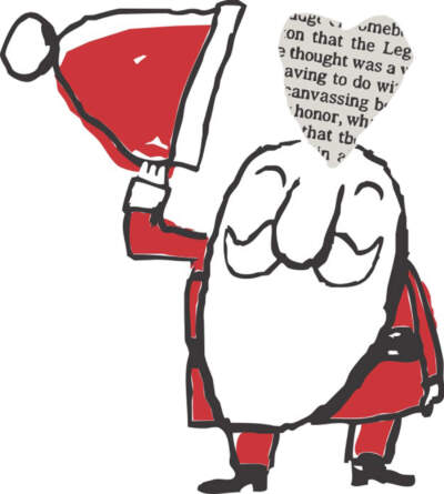 Globe Santa has been delivering boxes of toys and books to kids in need every Christmas since 1956. (Courtesy of Boston Globe Media)