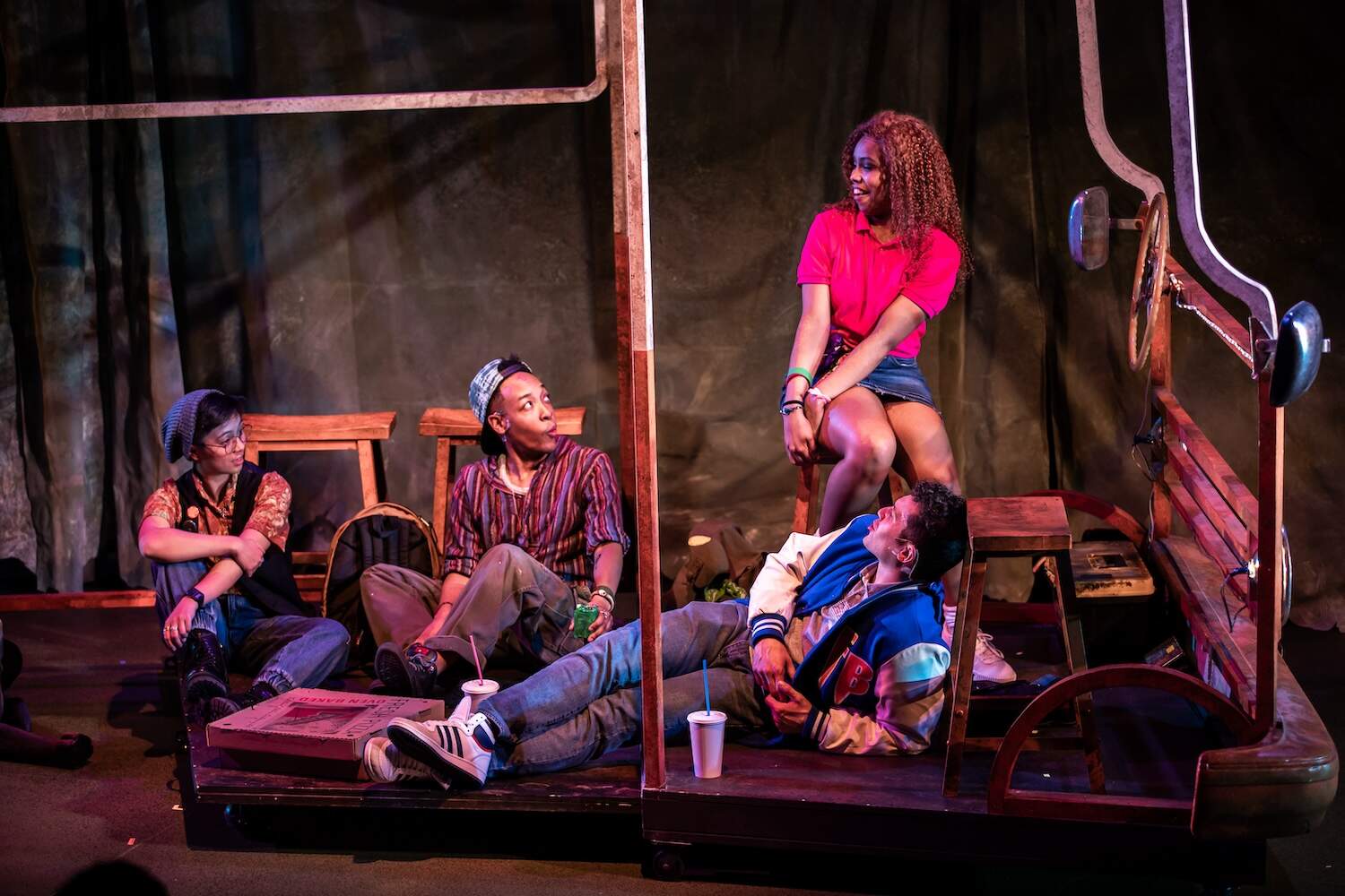 Jenine Florence Jacinto, Anderson Stinson III, Jay Connolly and Schanaya Barrows in Company One Theatre's &quot;The Interrobangers.&quot; (Courtesy Erin Crowley)