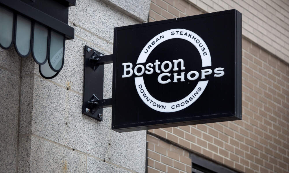 Boston Chops restaurant on Temple Place in downtown Boston. (Robin Lubbock/WBUR)