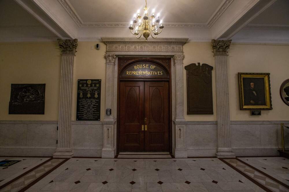 The doorway to the Massachusetts House Chamber. (Jesse Costa/WBUR)