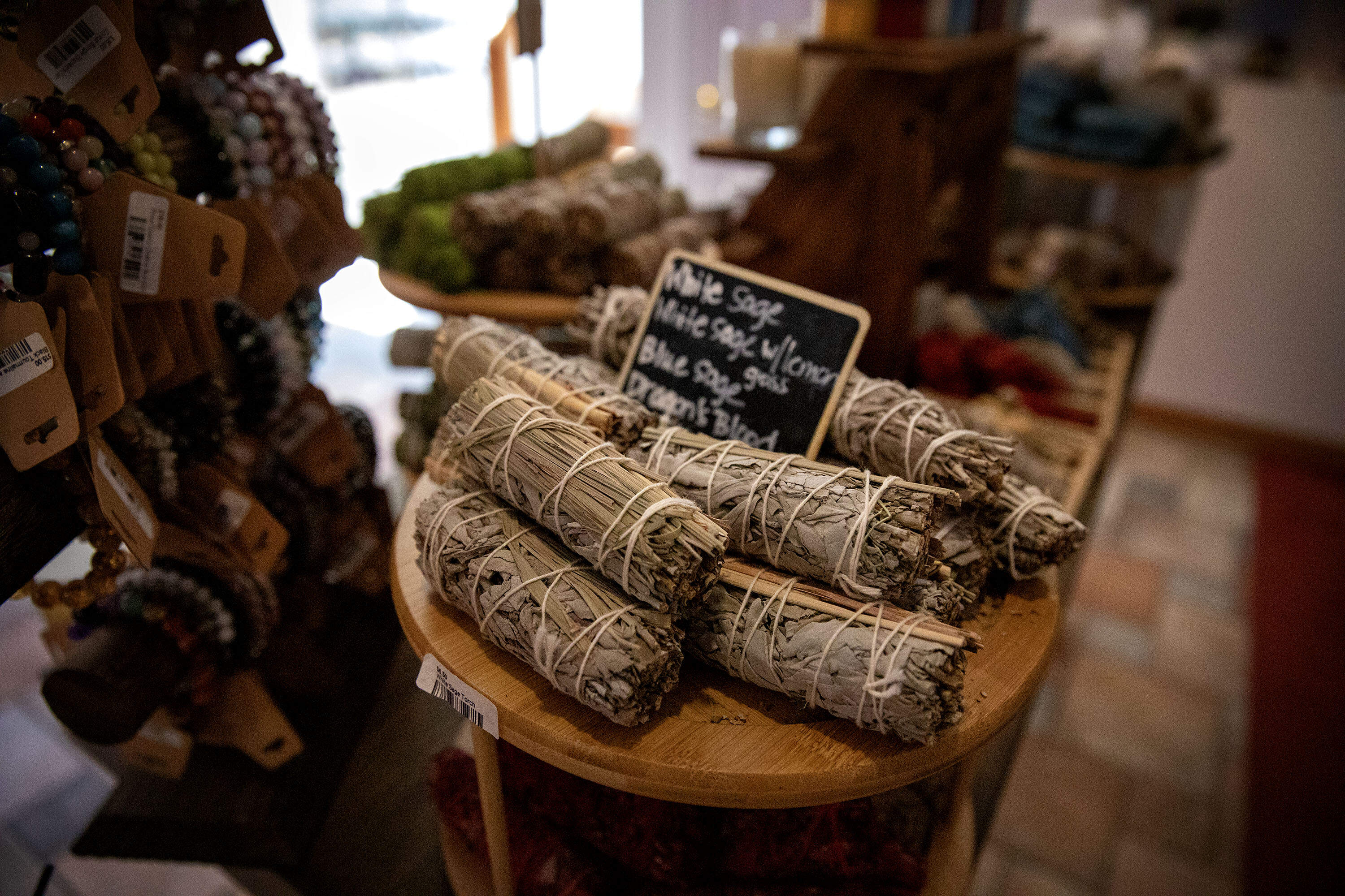 Bundles of sage. (Robin Lubbock/WBUR)