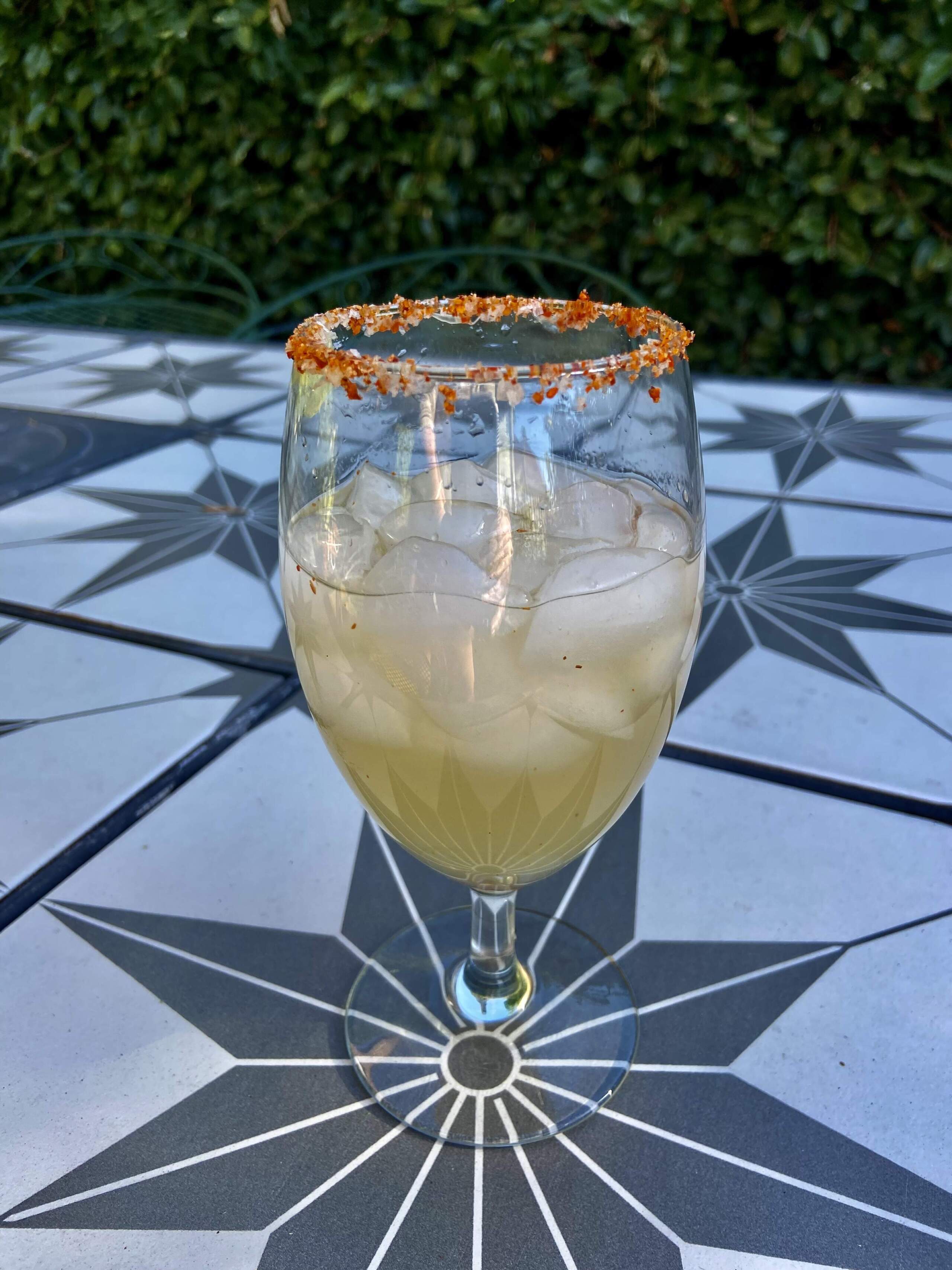 Lime and mint NA 'margarita.' (Kathy Gunst/Here & Now)