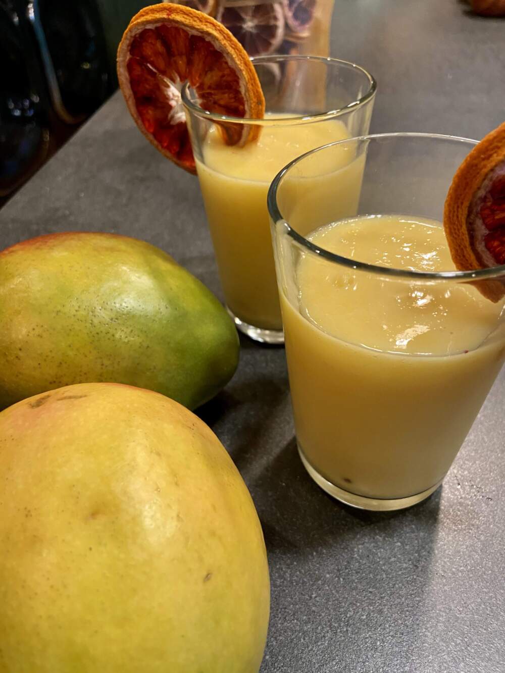 Mango-pineapple-coconut colada. (Kathy Gunst/Here & Now)