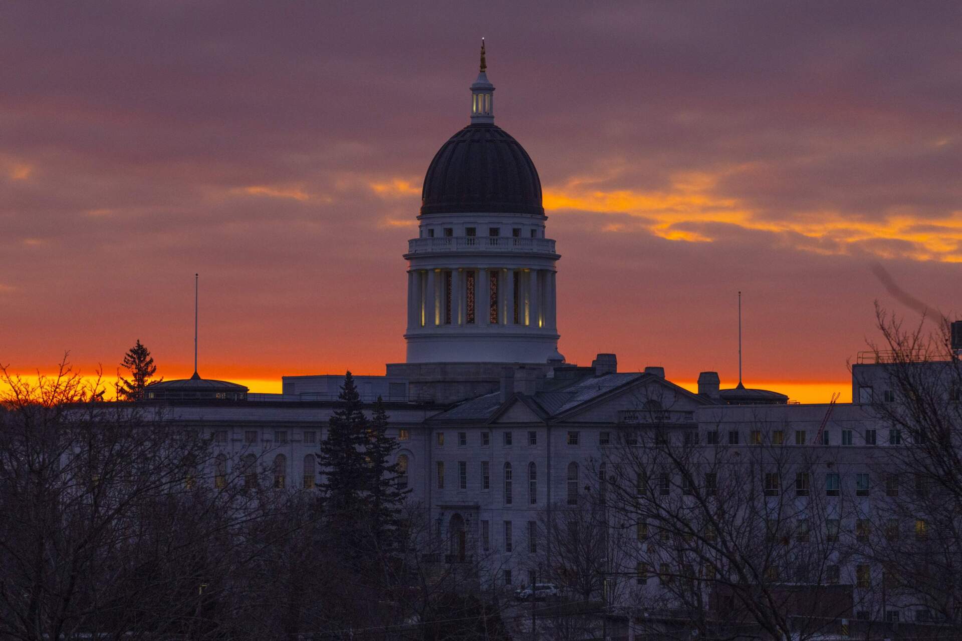 The Maine State House. Lawmakers have largely retreated on the issue of juvenile justice since the veto of a 2021 reform bill. Credit: Robert F. Bukaty/Associated Press