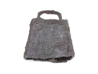 Cow bell from Boston Common, recovered by the city of Boston Archeologists in 1986. (Courtesy City of Boston Archeology Program)