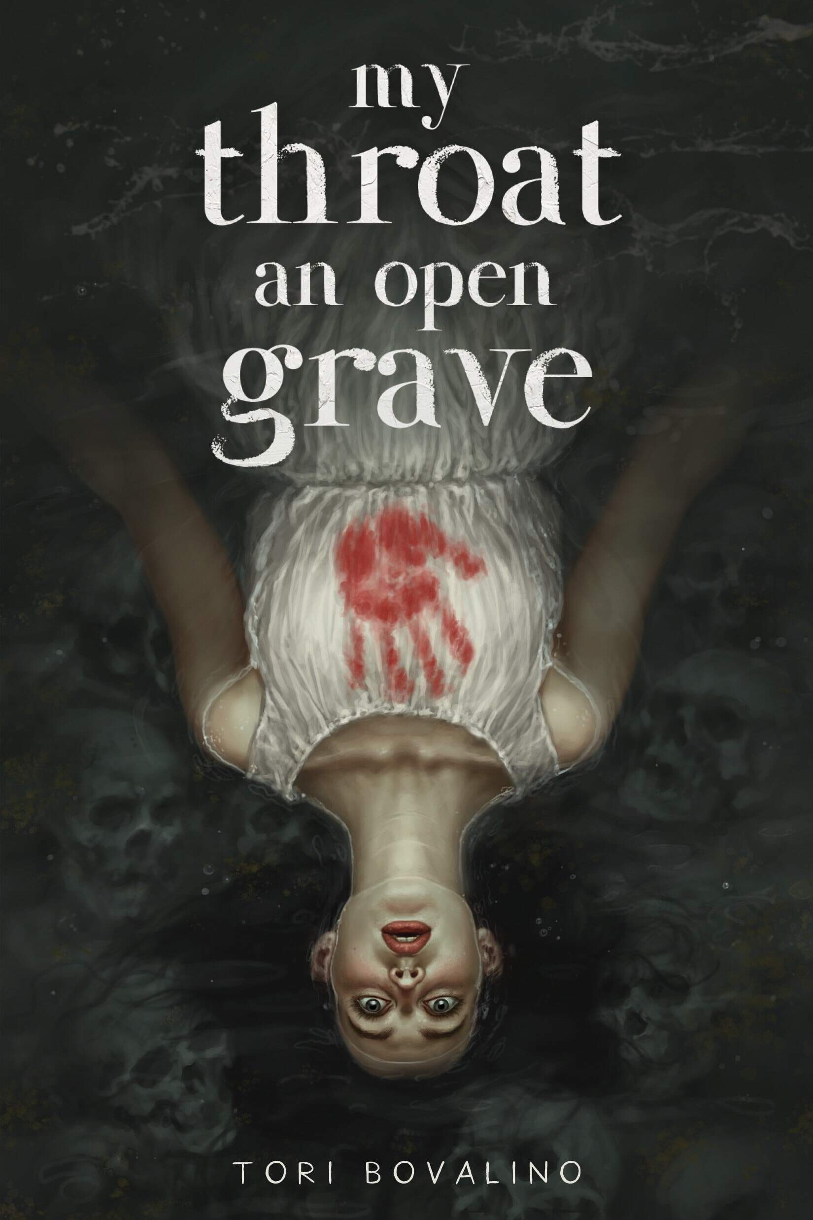 The cover of &quot;My Throat an Open Grave&quot; by Tori Bovalino. (Courtesy)