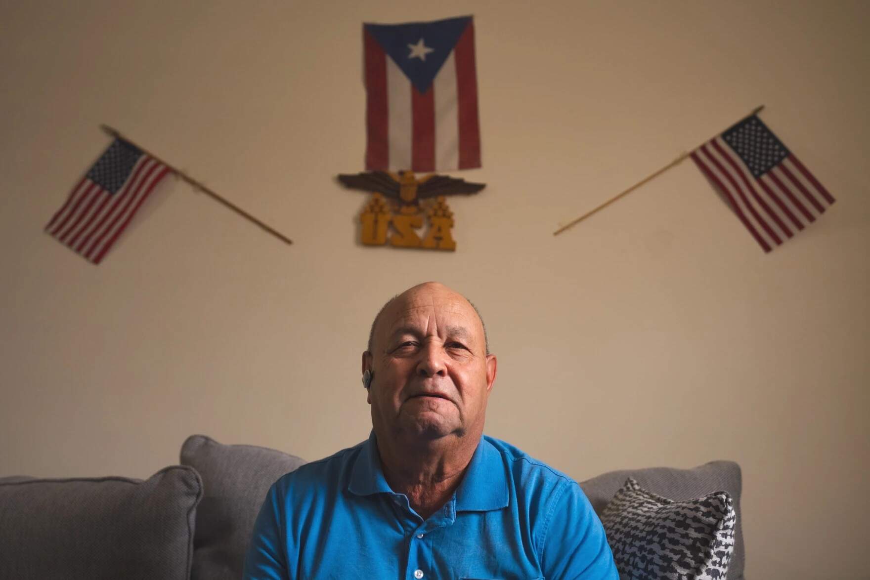 José Lugo is a Puerto Rican who lives in Manchester’s West side. He has been a conservative since he was 17 but disagrees on one thing with Republicans. “I am against guns, and I will never buy one,” he said. (Gabriela Lozada/NHPR)