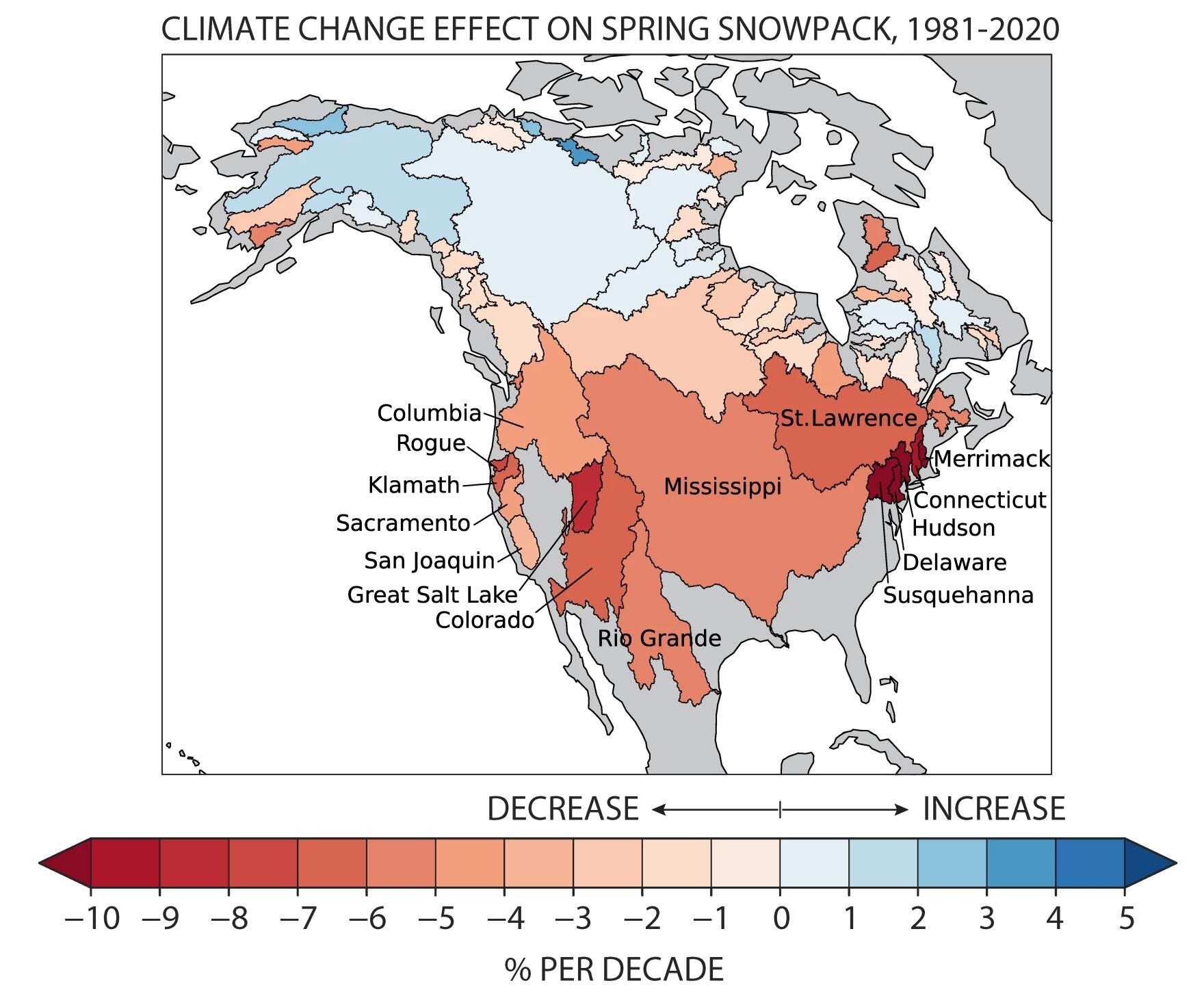 Researchers studied how spring snowpack is changing in watersheds across North America. (Courtesy of Dartmouth College via NHPR)