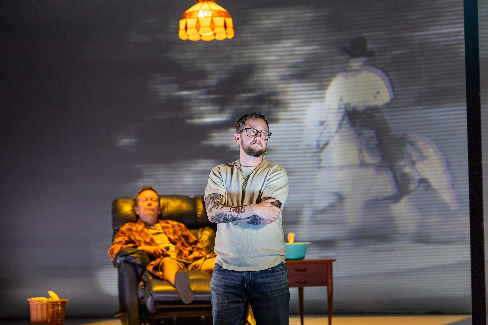 Christopher Liam Moore and Petey Gibson in "Becoming a Man" at the American Repertory Theater. (Courtesy Nile Scott Studios and Maggie Hall)