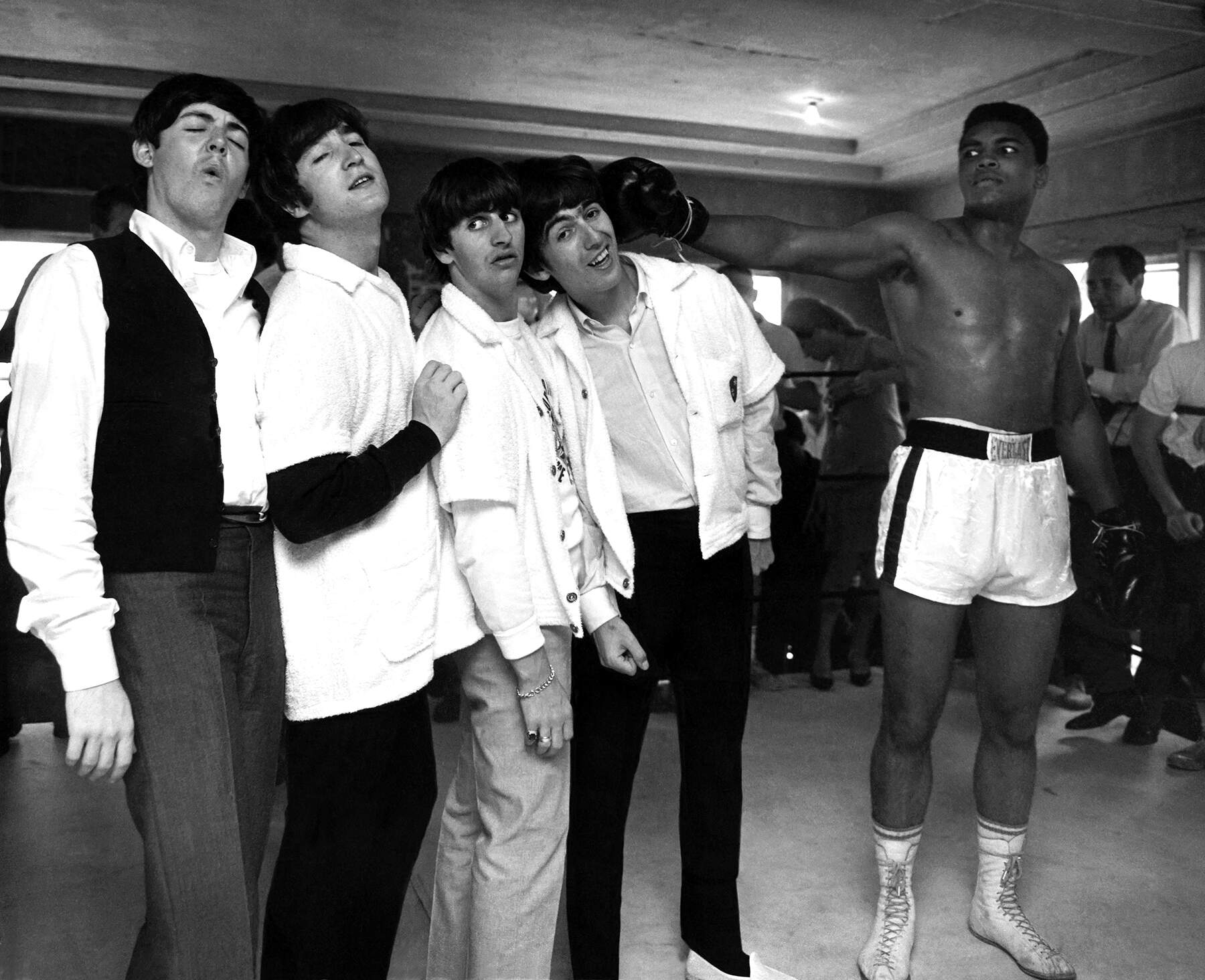 The Beatles and Muhammad Ali in 1964. (Harry Benson)