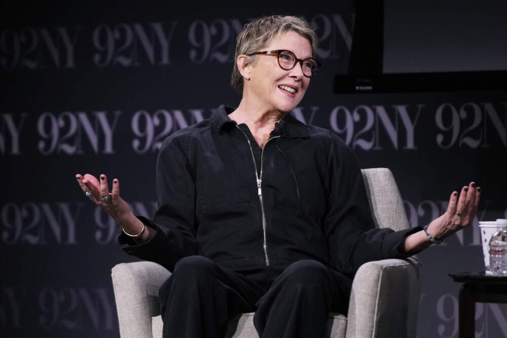 Annette Bening discusses her film "Nyad" at 92NY in New York. (Charles Sykes/Invision/AP)