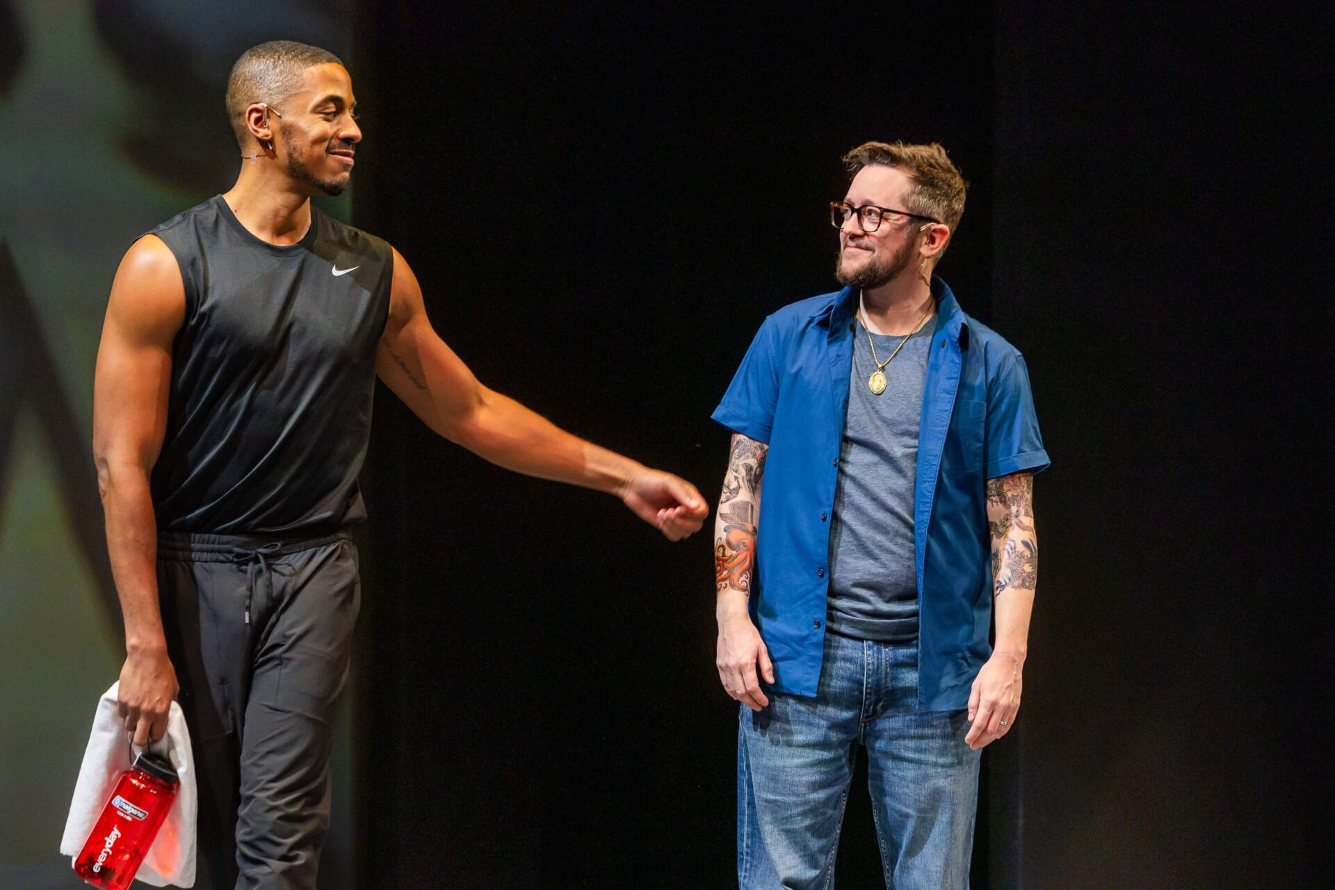 Justiin A. Davis and Petey Gibson in "Becoming a Man" at the American Repertory Theater. (Courtesy Nile Scott Studios and Maggie Hall)