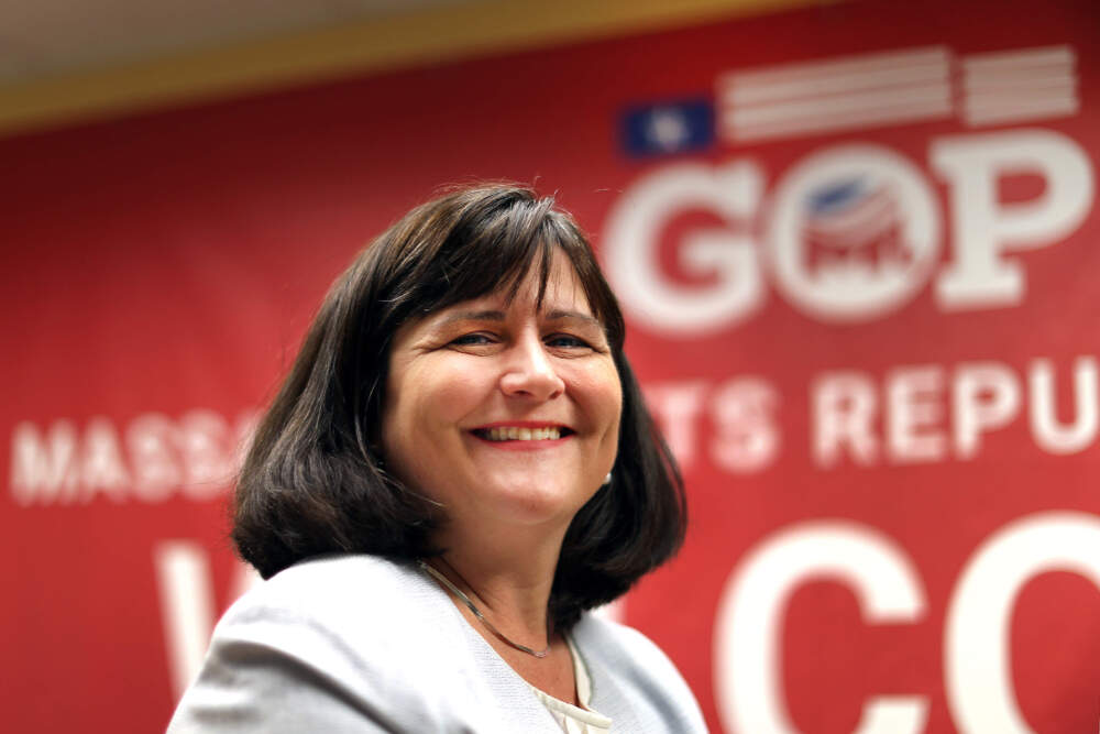 Amy Carnevale, the Massachusetts GOP Chairwoman. (John Tlumacki/The Boston Globe via Getty Images)