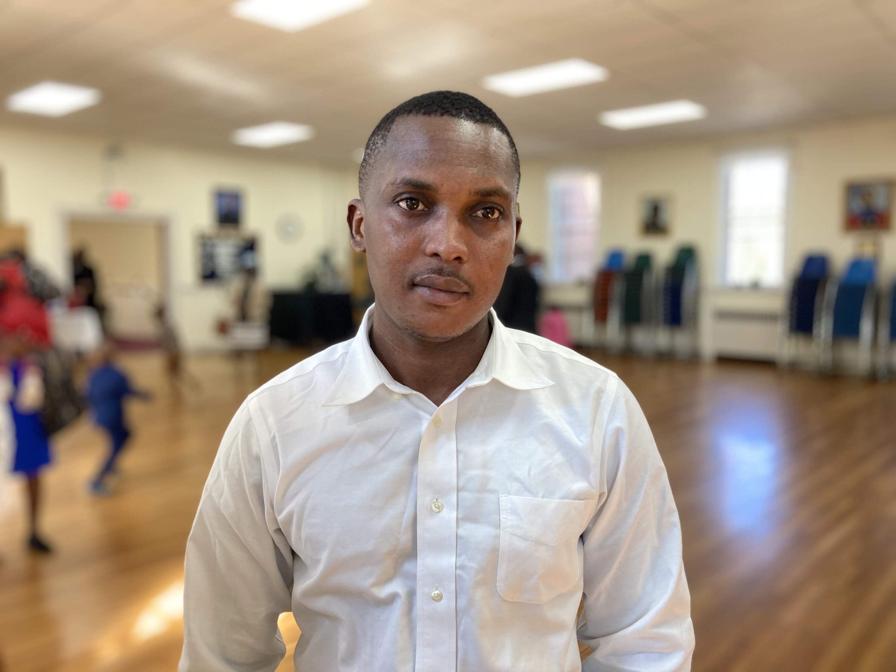 Jeannot Bocaje left Haiti six years ago for Chile. After facing discrimination there, he set out on the road again and arrived in Massachusetts last year. (Gabrielle Emanuel/WBUR)