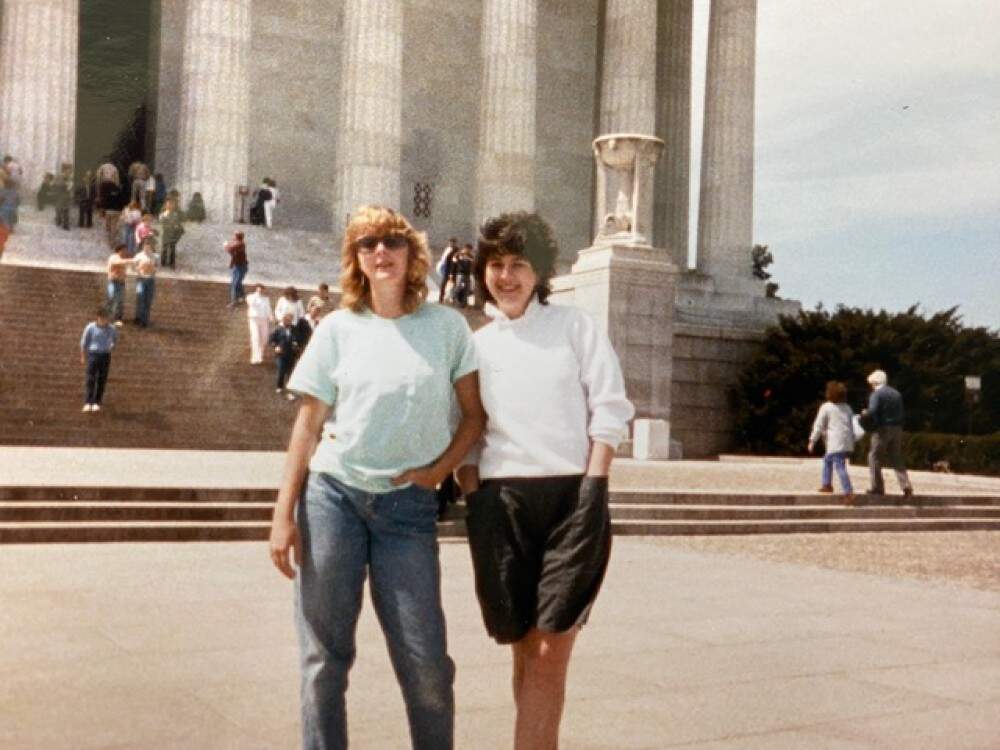 The author and her best friend, Wanda, in Washington, D.C., in 1985. (Courtesy Susan Donovan Bernhard)