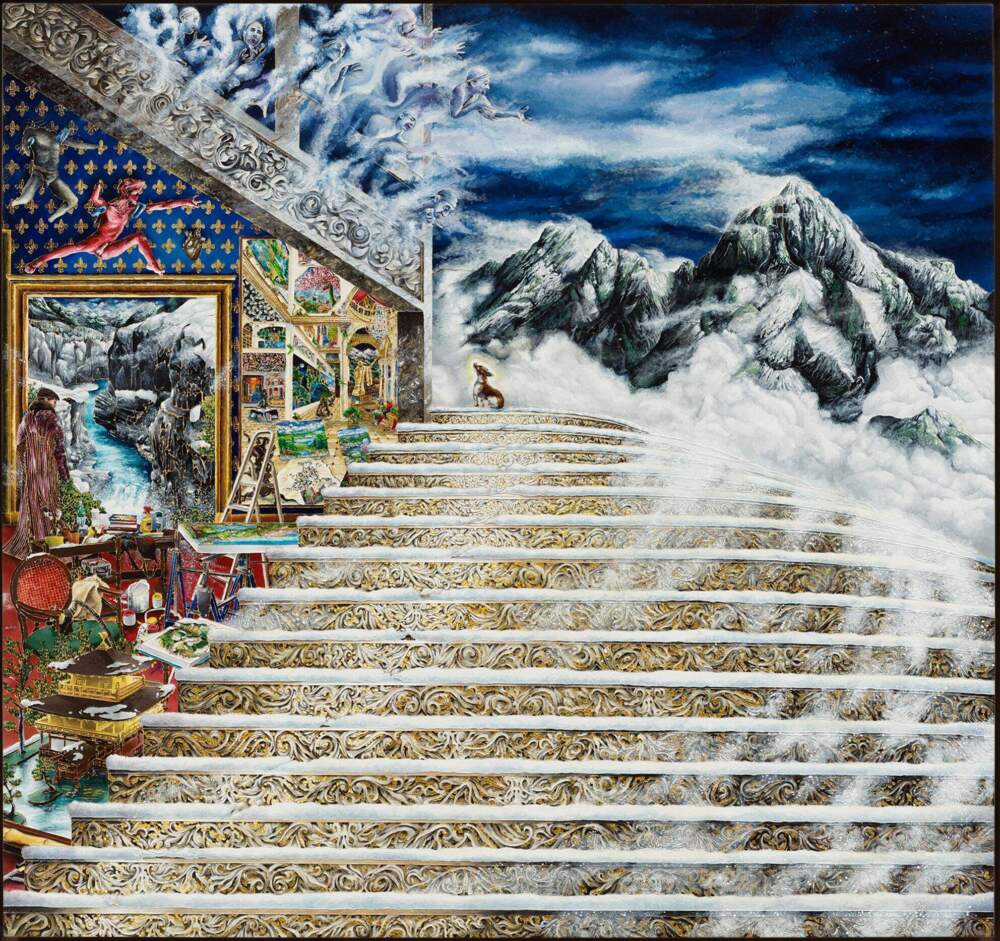 Raqib Shaw, &quot;The Departure (After Tintoretto),&quot; 2021-22. (Courtesy Raqib Shaw and White Cube, Theo Christelis)