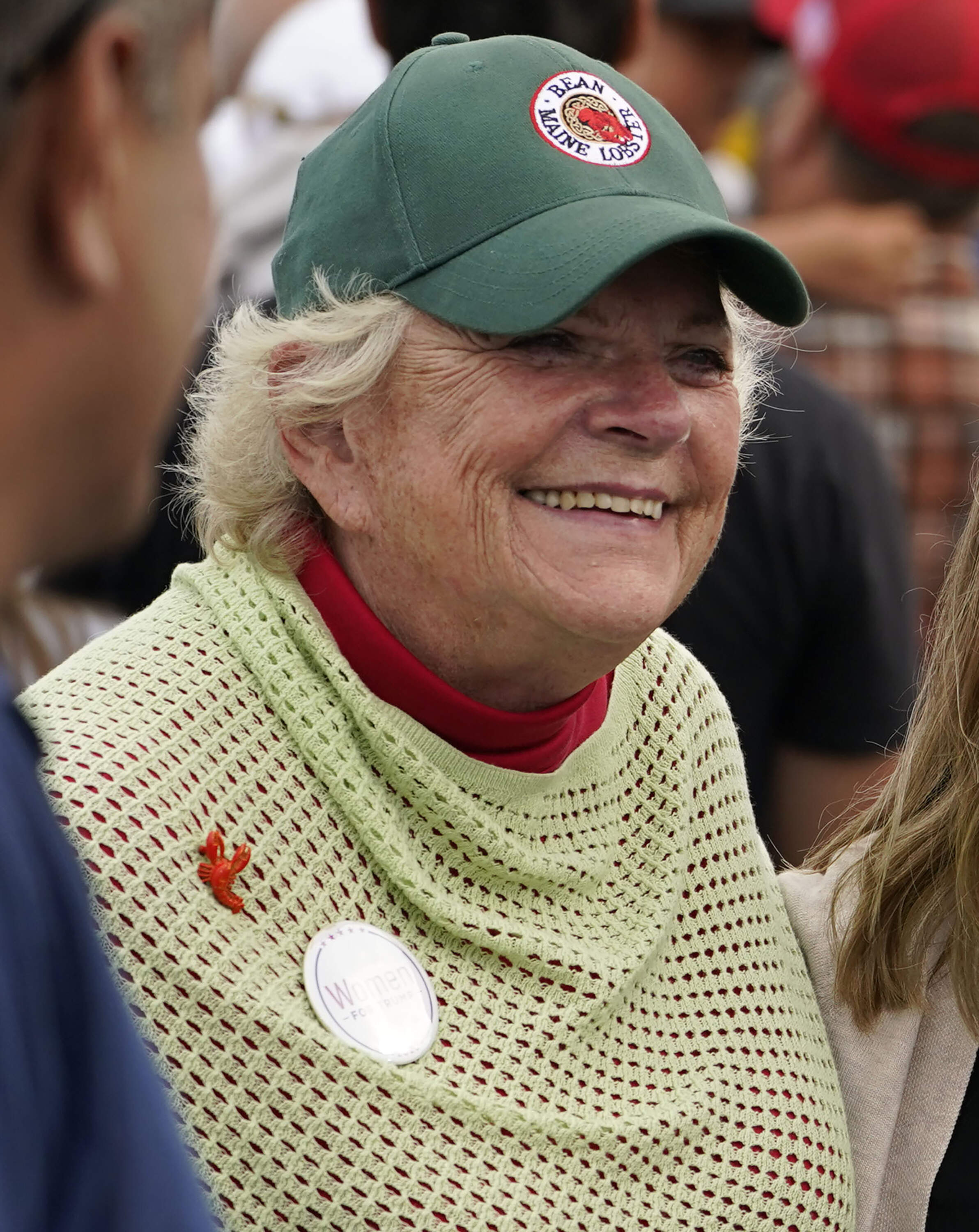 Linda Bean poses for a photo at a campaign rally held by Eric Trump for his father, Donald Trump, Sept. 17, 2020, in Saco, Maine. (Robert F. Bukaty/AP)